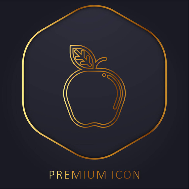 Ligne d'or Apple logo premium ou icône - Vecteur, image