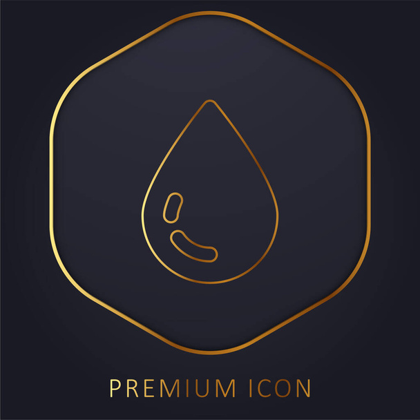 Donación de sangre línea de oro logotipo premium o icono - Vector, imagen