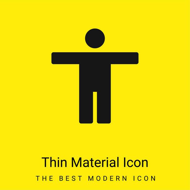 Accessability minimal bright yellow material icon - Vector, Image