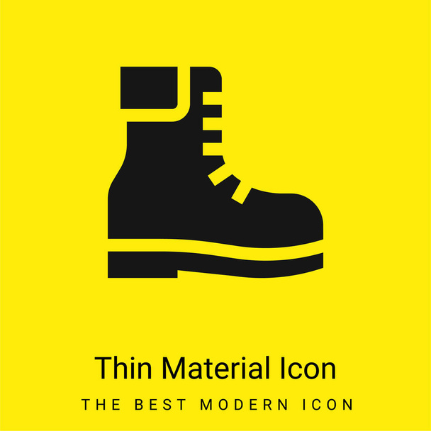 Bottes minimes jaune vif icône matérielle - Vecteur, image