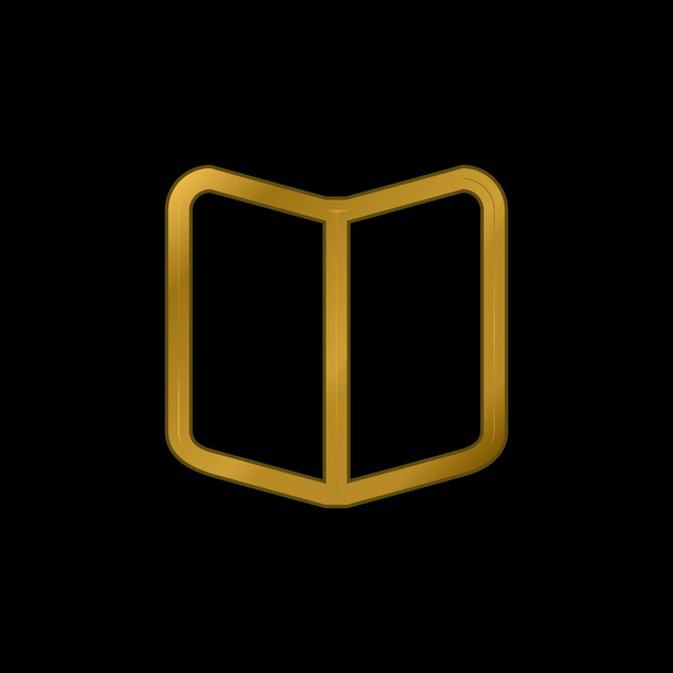 Kitap Özeti altın kaplama metalik simge veya logo vektörü - Vektör, Görsel