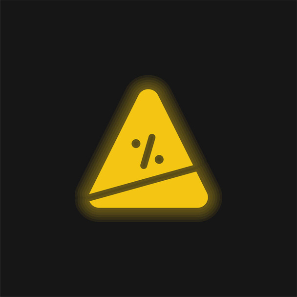 Icona al neon luminoso giallo ascesa - Vettoriali, immagini