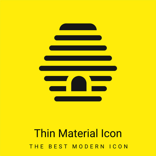 Alveare icona minimale materiale giallo brillante - Vettoriali, immagini