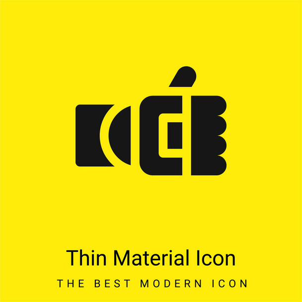 Brazo biónico mínimo icono de material amarillo brillante - Vector, imagen