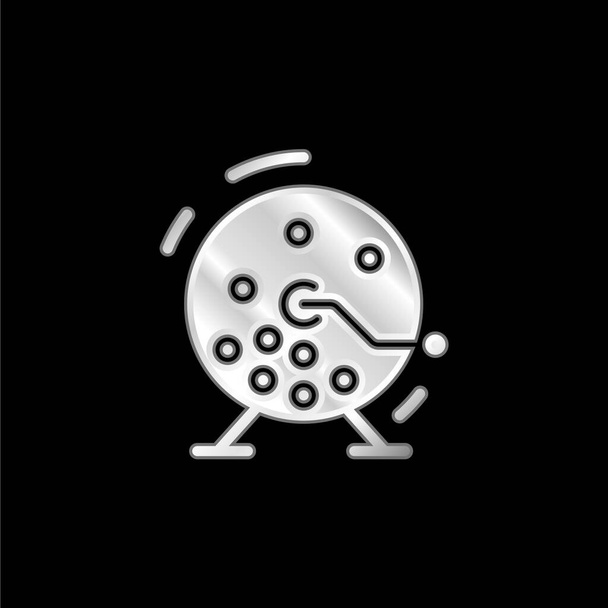 Ezüsttel bevont bingó ikon - Vektor, kép