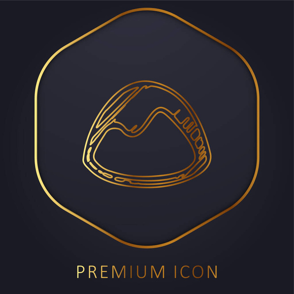 Basecamp Logo schizzato linea dorata logo premium o icona - Vettoriali, immagini