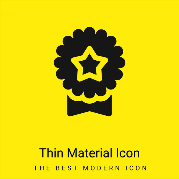 Melhor vendedor mínimo ícone de material amarelo brilhante - Vetor, Imagem