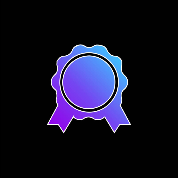 Award Badge icône vectorielle dégradée bleue - Vecteur, image