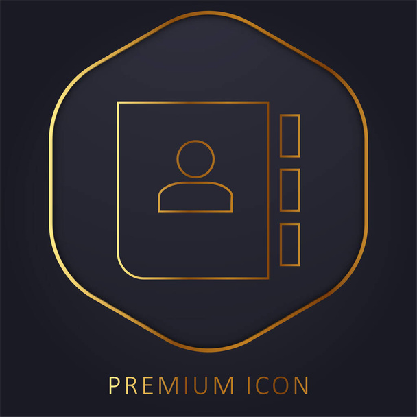 Agenda kultainen viiva premium logo tai kuvake - Vektori, kuva