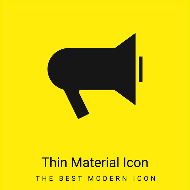 Black Hand Speaker icona minimale materiale giallo brillante - Vettoriali, immagini