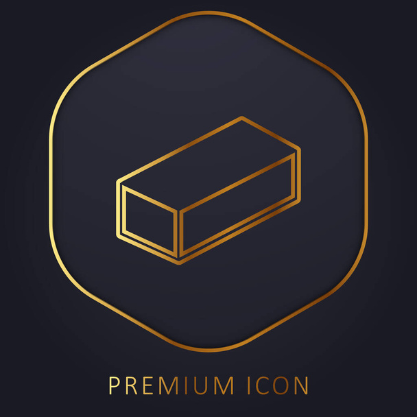 Brick zlatá čára prémie logo nebo ikona - Vektor, obrázek