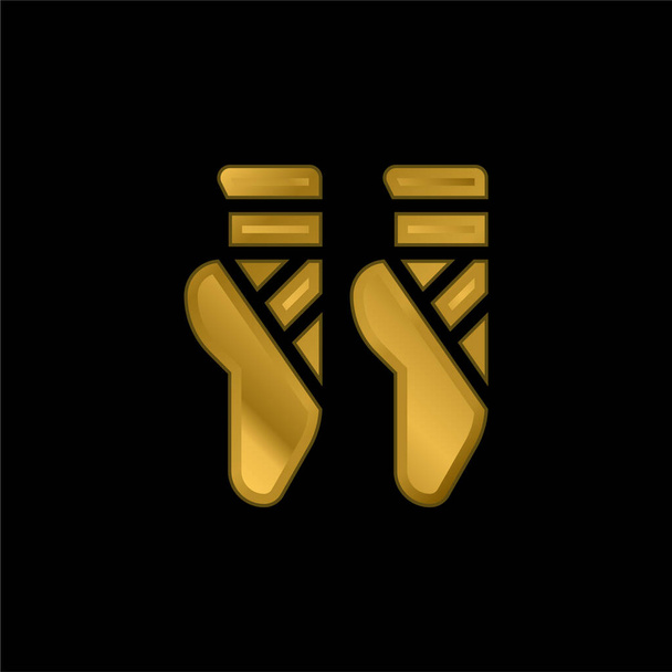Металлическая икона с балетом или вектор логотипа - Вектор,изображение