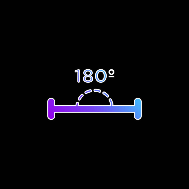 180 Grados Ángulo azul gradiente vector icono - Vector, imagen