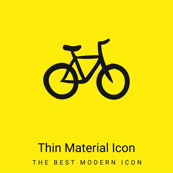 Fahrrad von Hand gezeichnet Ökologischer Transport minimal leuchtend gelbes Materialsymbol - Vektor, Bild