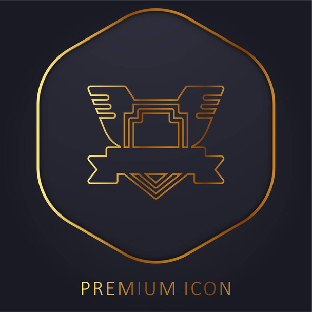Abzeichen goldene Linie Premium-Logo oder Symbol - Vektor, Bild
