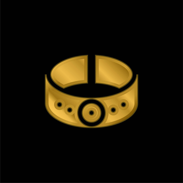 Позолоченная икона браслета или вектор логотипа - Вектор,изображение