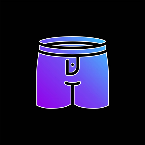 Boxers blue gradient vector icon - Vector, Image