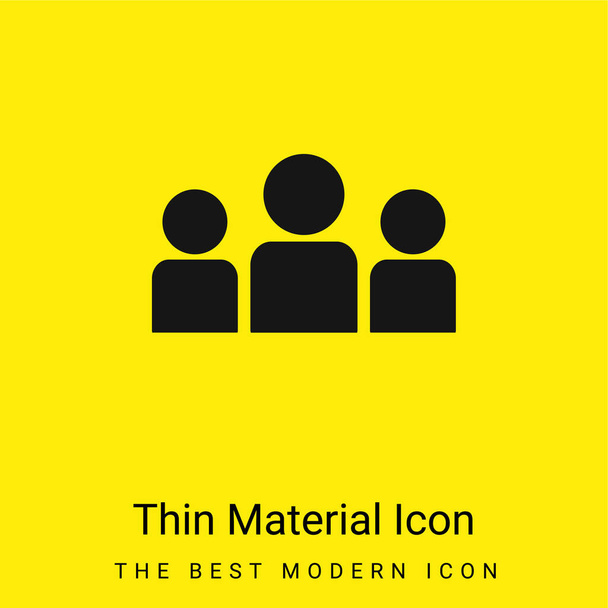 Over ons minimale helder geel materiaal icoon - Vector, afbeelding