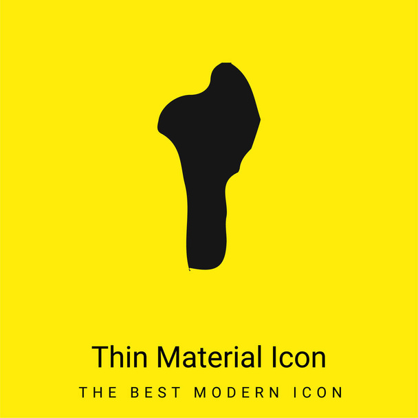 Benin minimális fényes sárga anyag ikon - Vektor, kép