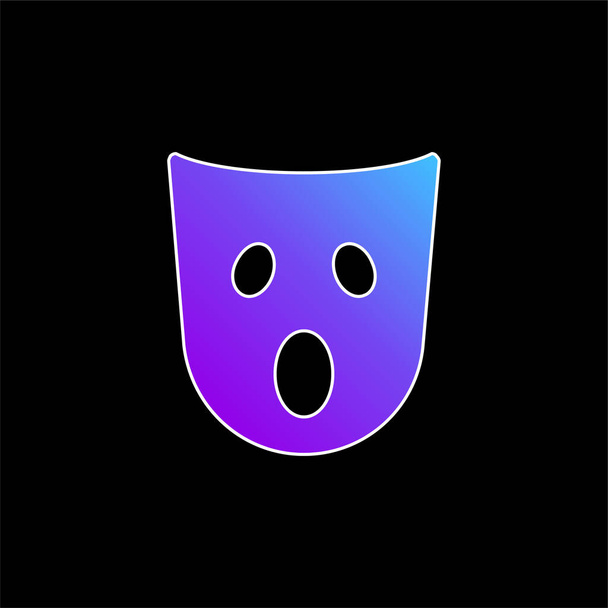 Maschera di stupore blu gradiente icona vettoriale - Vettoriali, immagini