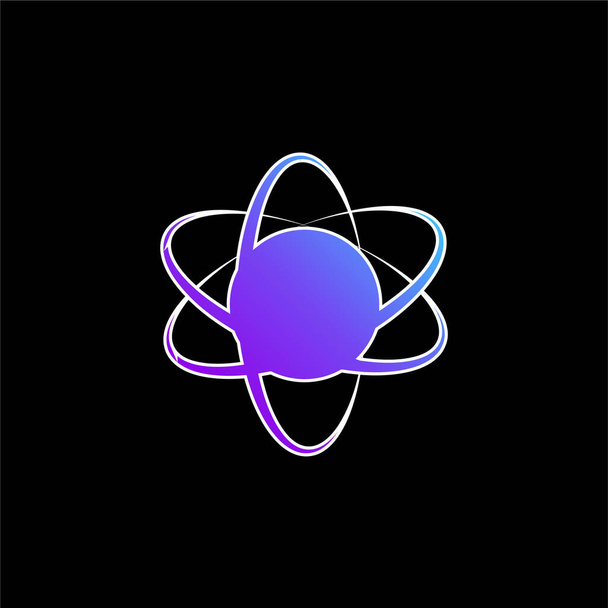 Atom Symbol ikona wektora niebieskiego gradientu - Wektor, obraz