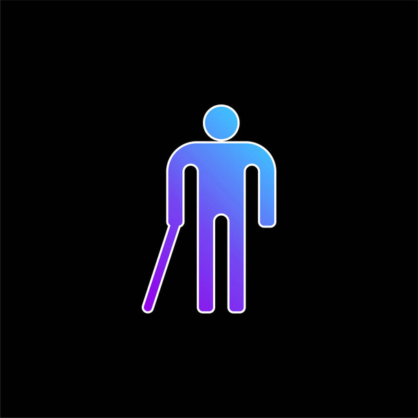 Icona vettoriale del gradiente blu cieco - Vettoriali, immagini