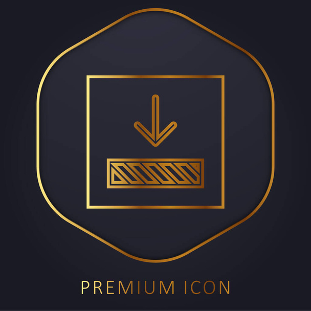 Alineación de línea dorada logotipo premium o icono - Vector, imagen