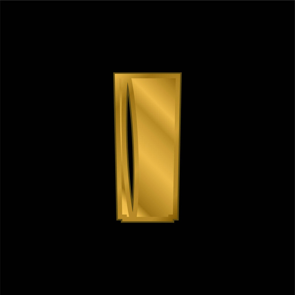 Czarny szklany złocony metaliczny wektor ikony lub logo - Wektor, obraz