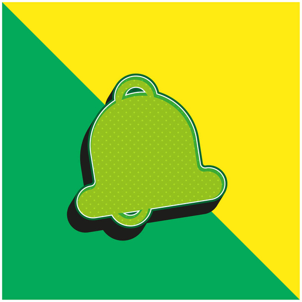 Bell Green і жовтий сучасний 3d векторний логотип. - Вектор, зображення