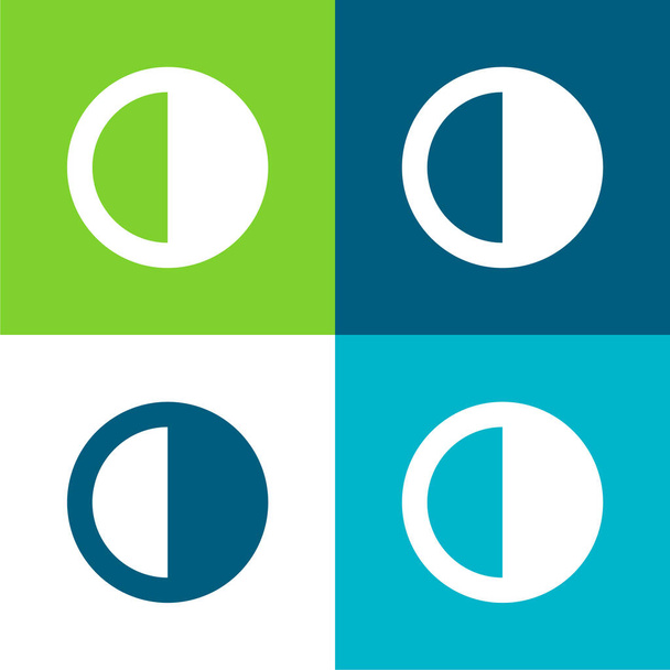 Ajustar Conjunto de iconos de cuatro colores - Vector, Imagen