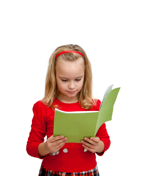 Schoolgirl reading - Foto, imagen