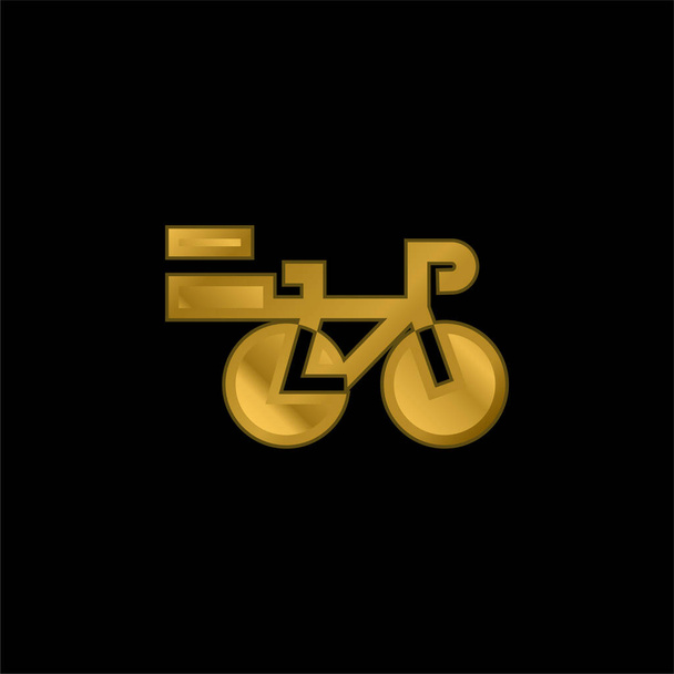 Pyörä kullattu metallinen kuvake tai logo vektori - Vektori, kuva