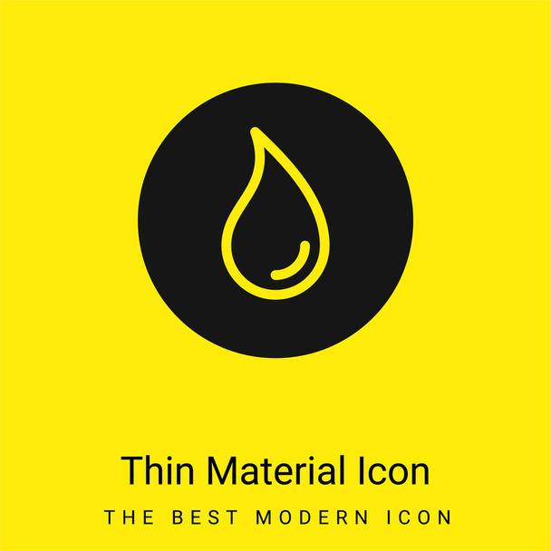 Waas minimaal helder geel materiaal icoon - Vector, afbeelding