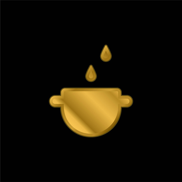 Ebollizione oro placcato icona metallica o logo vettoriale - Vettoriali, immagini