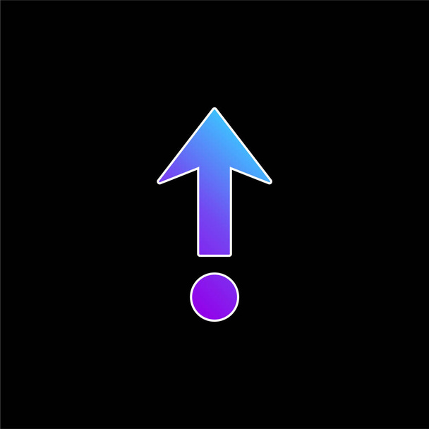 Flèche De l'icône vectorielle de dégradé bleu - Vecteur, image