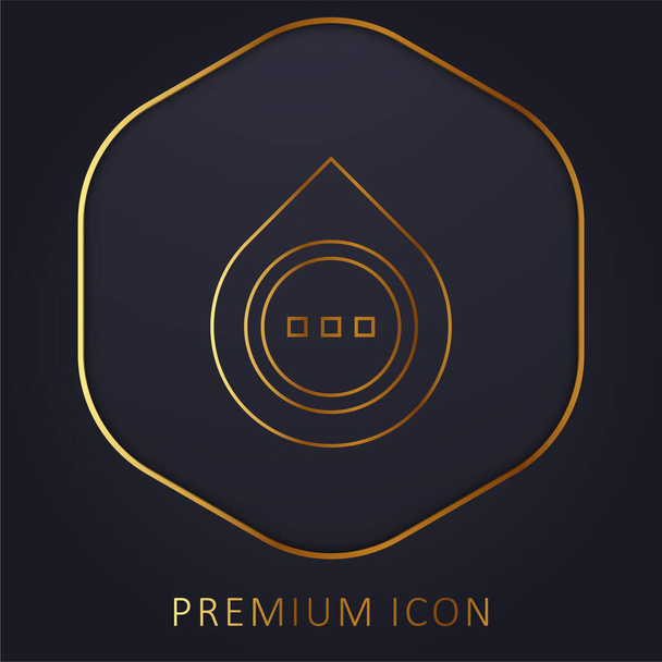 Sangue linha dourada logotipo premium ou ícone - Vetor, Imagem