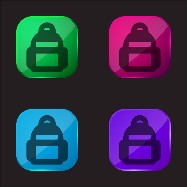 Рюкзак четырехцветный - Вектор,изображение