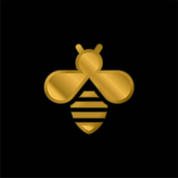 Biene vergoldet metallisches Symbol oder Logo-Vektor - Vektor, Bild
