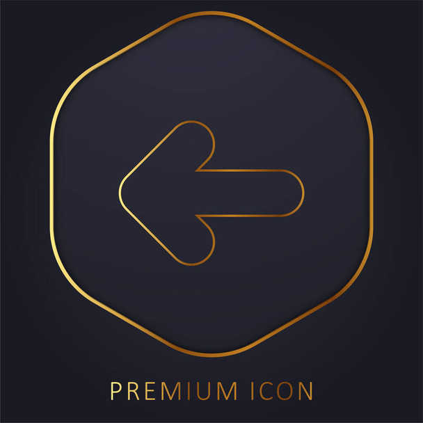 Vissza arany vonal prémium logó vagy ikon - Vektor, kép
