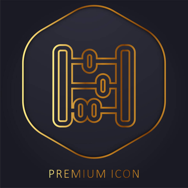 Abacus golden line prémium logó vagy ikon - Vektor, kép
