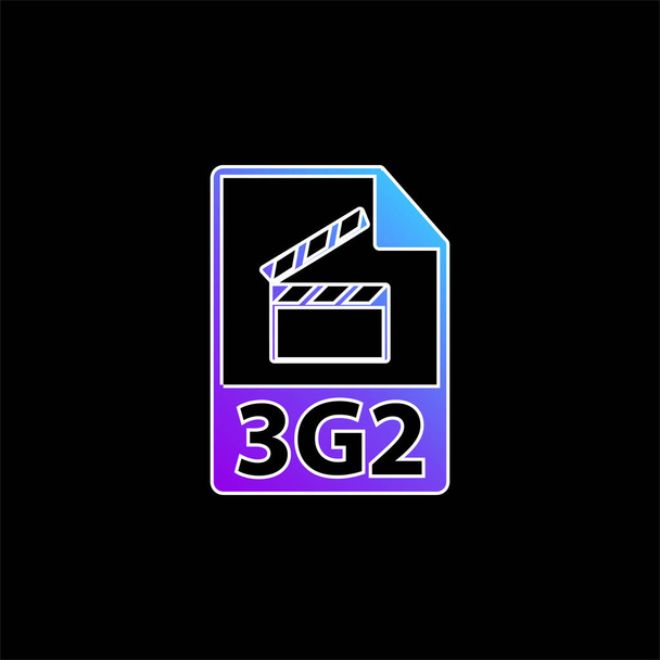 3g2 Formato de arquivo Símbolo ícone de vetor gradiente azul - Vetor, Imagem