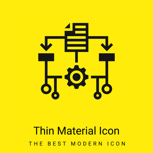 Algorytm minimalna jasnożółta ikona materiału - Wektor, obraz