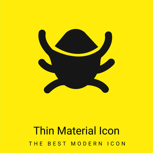App Bug ícone material amarelo brilhante mínimo - Vetor, Imagem