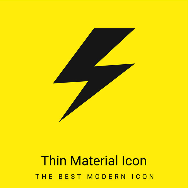 Bolt minimale leuchtend gelbe Material-Ikone - Vektor, Bild