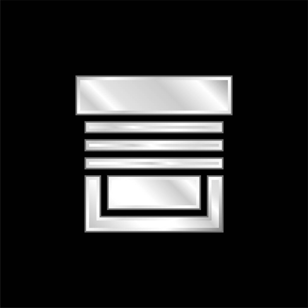 Blinds postříbřená kovová ikona - Vektor, obrázek