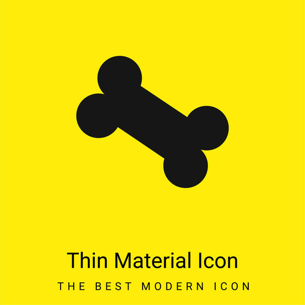 Bone minimal bright yellow material icon - Vector, Image