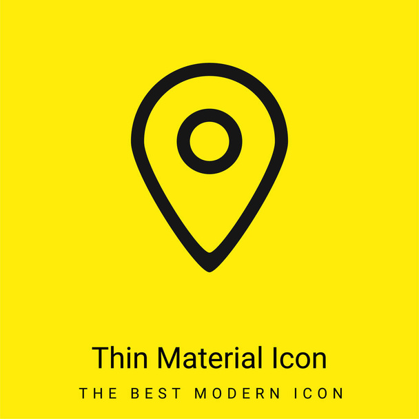 Nástin velké mapy Nástin Symbol rozhraní Minimální jasně žlutá ikona materiálu - Vektor, obrázek