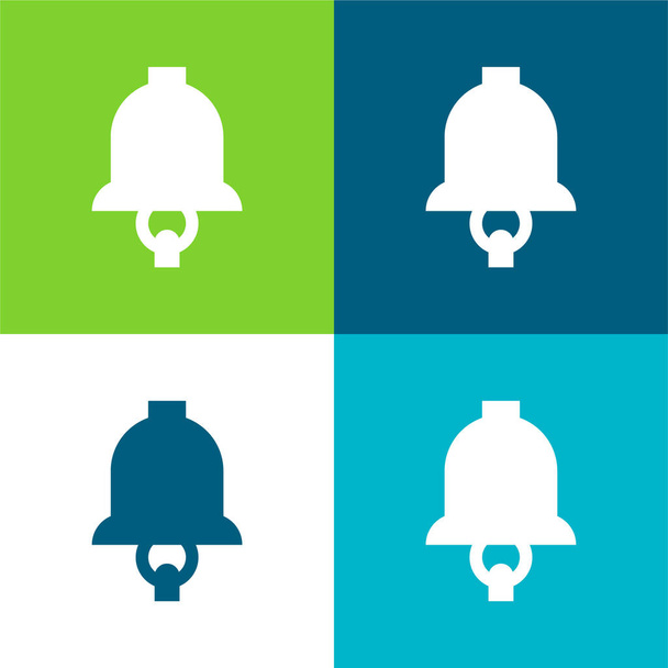 Bell Flat set icona minimale a quattro colori - Vettoriali, immagini