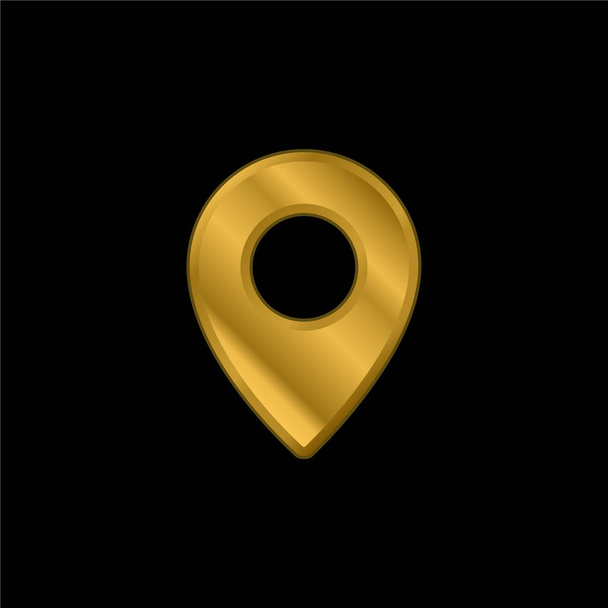 Preto Placeholder Variante banhado a ouro ícone metálico ou vetor logotipo - Vetor, Imagem