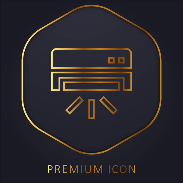 Air Conditioning golden line premium logo or icon - Vector, Image